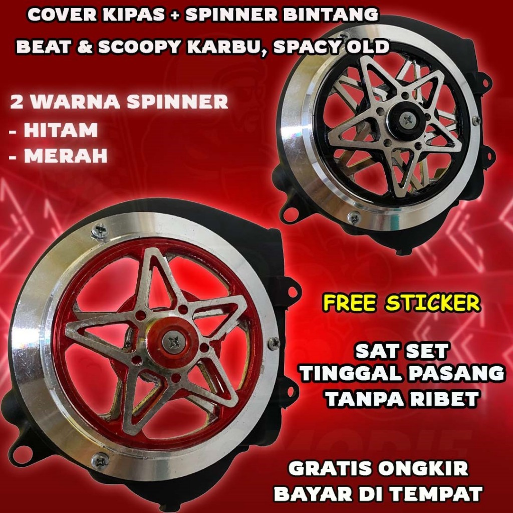 SPINNER BEAT KARBU MODE BINTANG TUTUP KIPAS SPINNER BEAT KARBU TUTUP KIPAS SPINNER SCOOPY KARBU TUTU