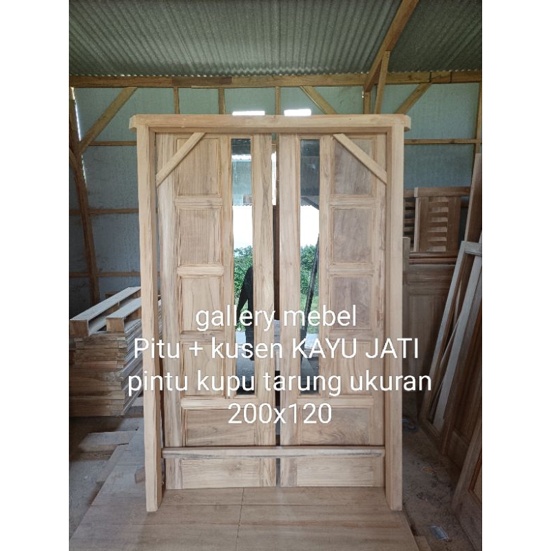 (PINTU DEPAN)DAUN PINTU+KUSEN KAYU JATI.