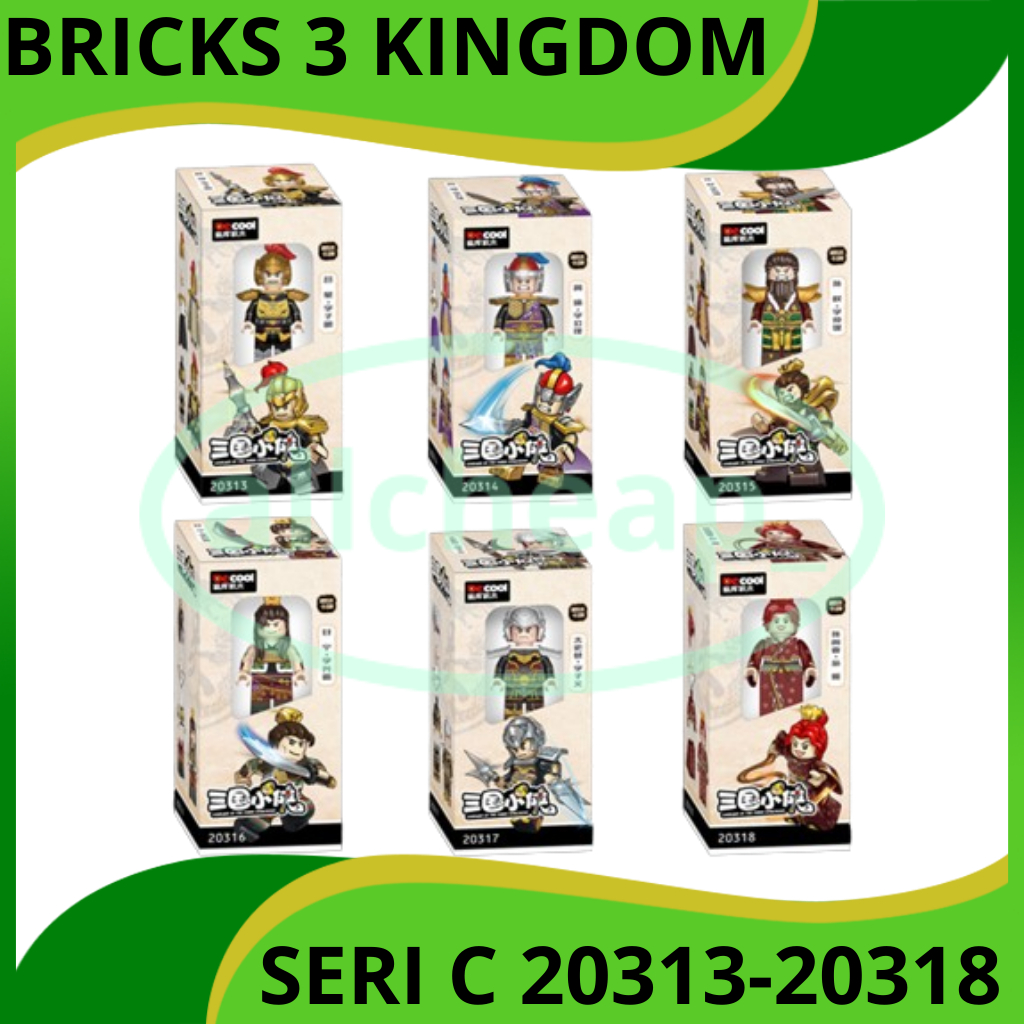 DECOOL BRICK DE COOL BRICKS THREE KINGDOM SAMKOK 3 RAJA LU MENG ZHOU YU SUN QUAN GAN NING TAI SHI CI
