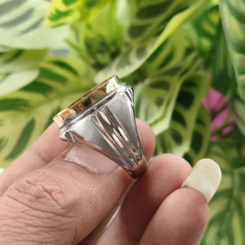 CINCIN RING MONEL DOFF 18x13/EMBAN RING CINCIN MONEL STAINLESS