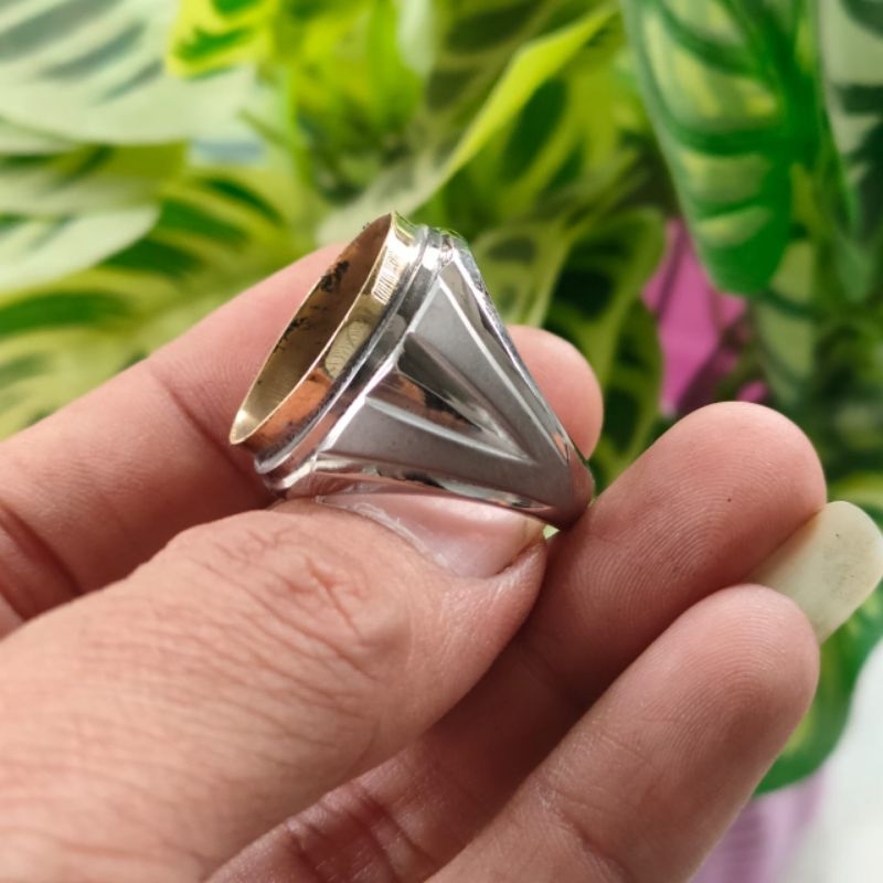 CINCIN RING MONEL DOFF 20*15 STAINLESS EMBAN MONEL HANDMADE IRAS