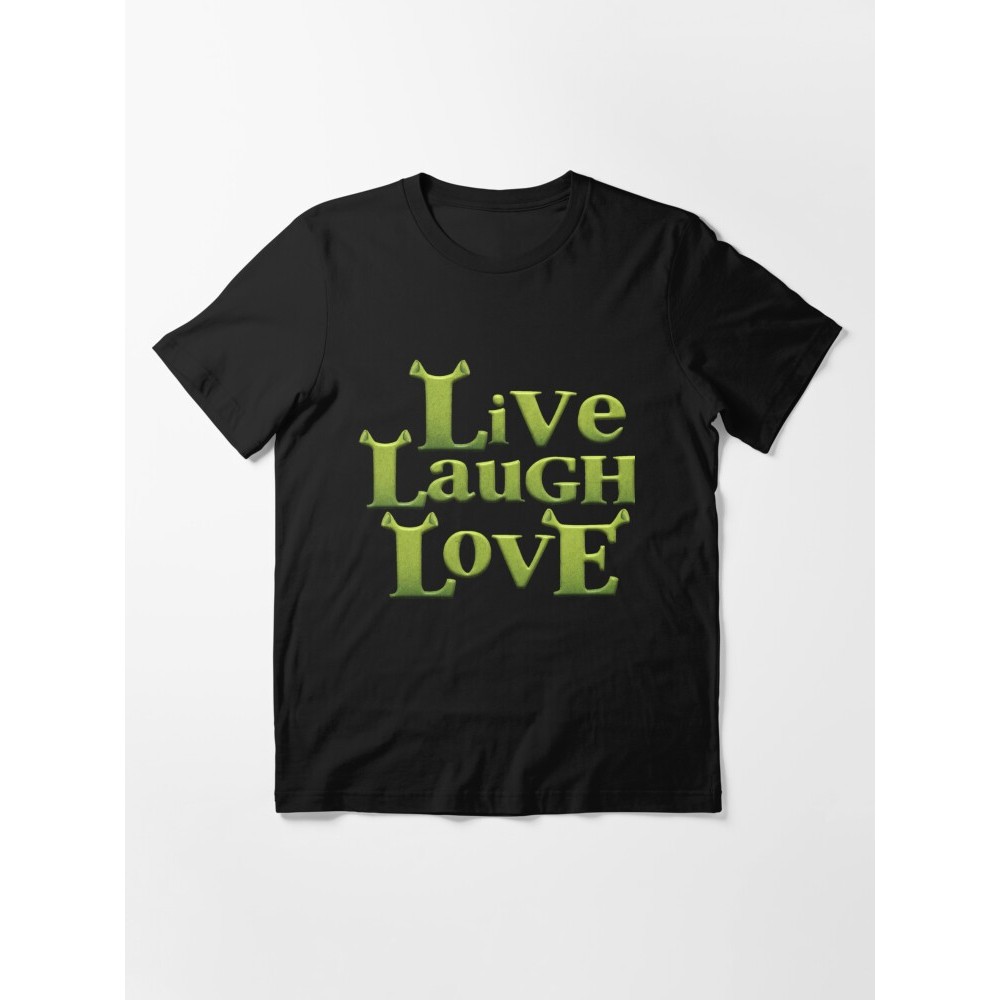 Kaos Polos Kaos shrek live laugh love TShirt