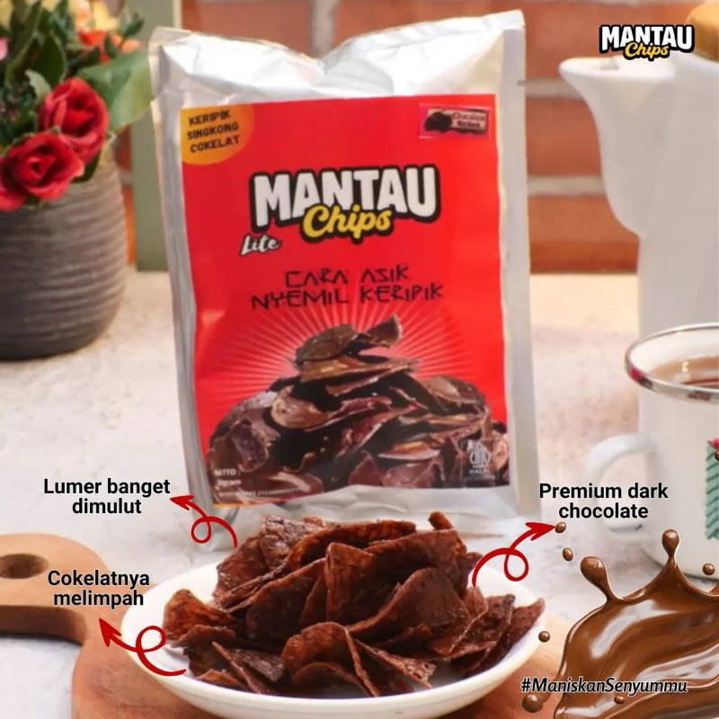 

Mantau Chips - Keripik singkong Cokelat Lumer 4 Varian Rasa Murah meriah