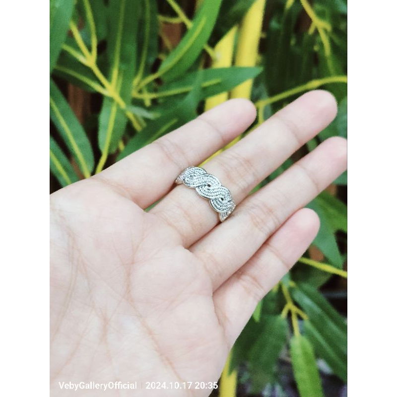 cincin kepang silver yxy