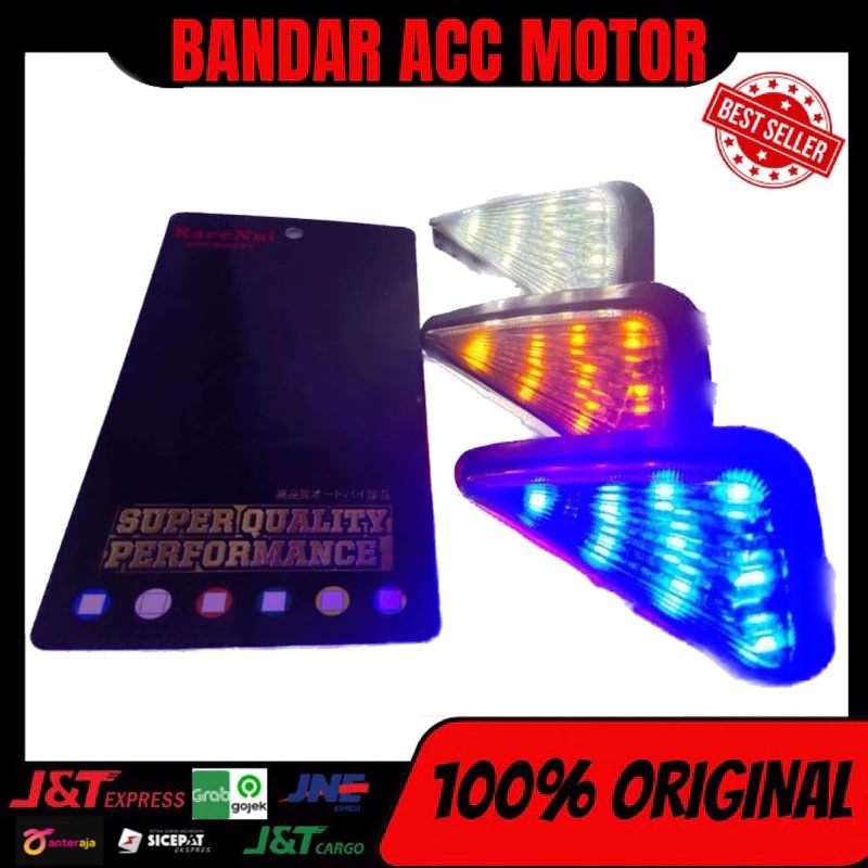 PROMO LAMPU SEN TEMPEL SEGITIGA LED UNIVERSAL BUAT R15 V3 CBR150R NINJA250 KARBU NINJA250 RR MONO LA