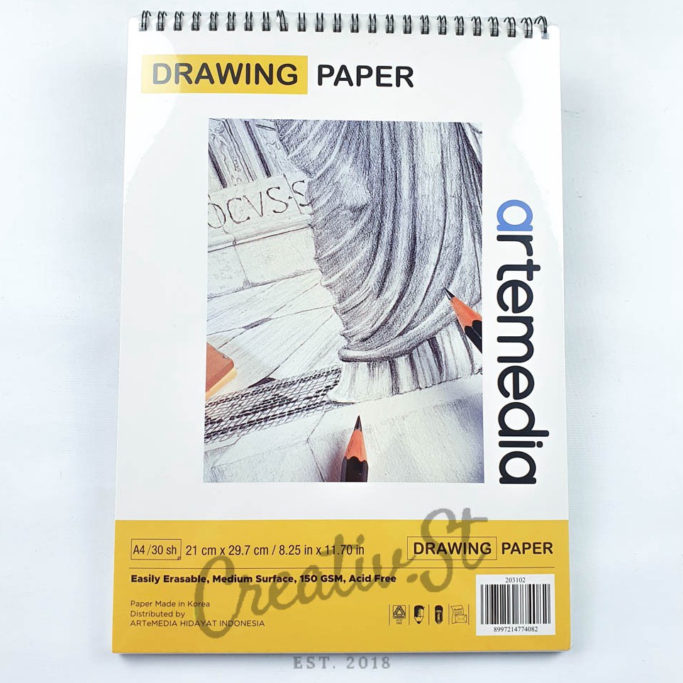 

Serba Hemat ARTEMEDIA Drawing Book Sketch Book A4 3 Sheet Buku Sketsa Gambar Pensil Charcoal Arang 21 Cm X 3 Cm