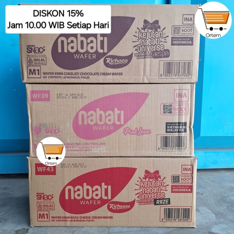 

NABATI WAFER KARTON / DUS | ECERAN 2000 | 60 PCS | 37 GRAM