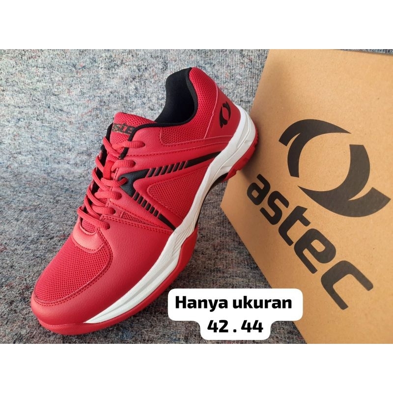 sepatu olahraga badminton sport original astec merah ori