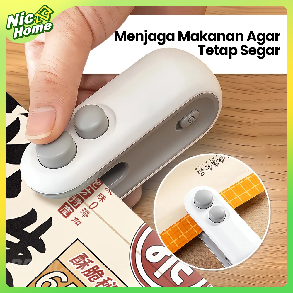 

Mesin Klip Kemasan Plastik Alat Pengawatan Bungkusan Makanan Kantong Cemilan Penyegelan Anti Masuk Angin