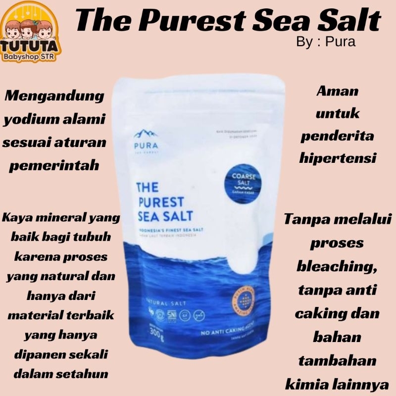 

PURA PUREST SEA SALT 300 GR GARAM LAUT NATURAL (FINE/HALUS)