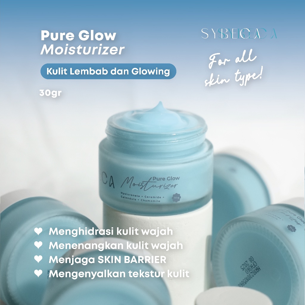 [READY STOCK] SYBECA - Pure Glow Skin Barrier Moisturizer Menghidrasi Kulit, Menenangkan Kulit, Menj