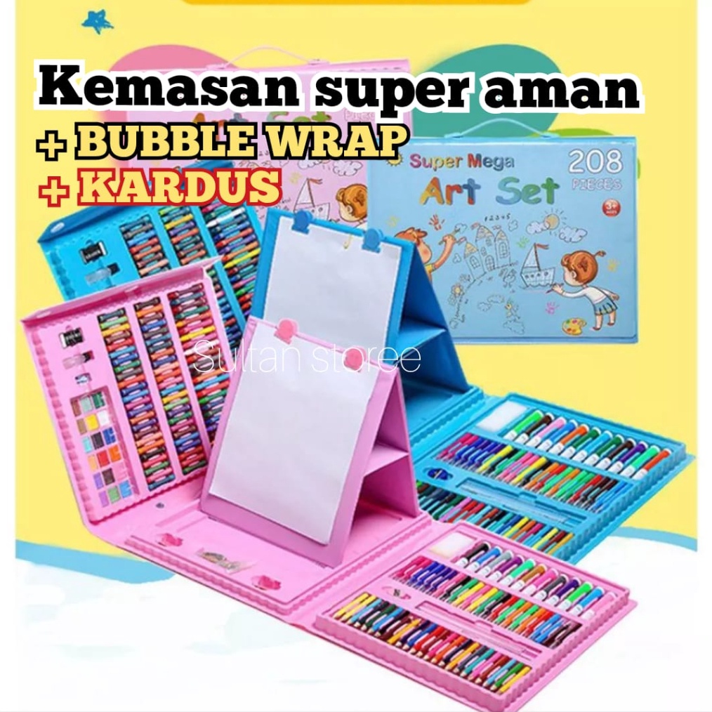 

ART T5Q Art set Crayon Anak Pengasah 28pcs DAN 15pcs Set Alat Menggambar Melukis anak