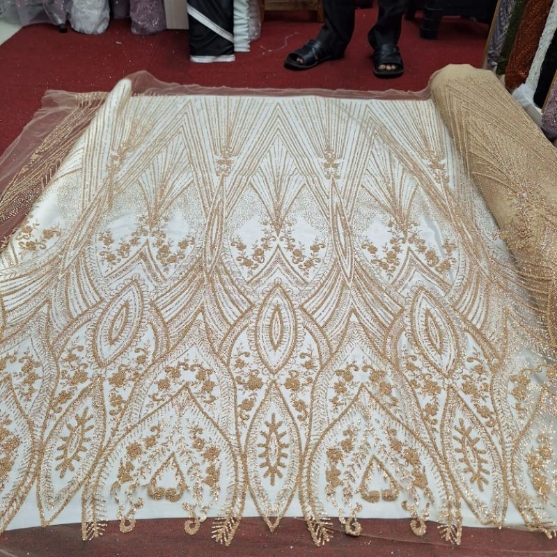 Kain Tile Sugar Candy/ Bahan Tile Payet Kendi Kress/ Bakal Gaun Sugar Candy/ Tile Payet Kendi Kress 