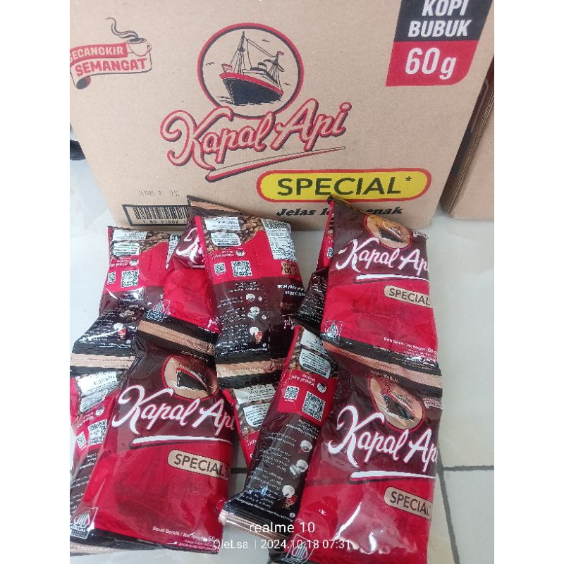 

kopi kapal api 60 g 1 rtg isi 10 sachet