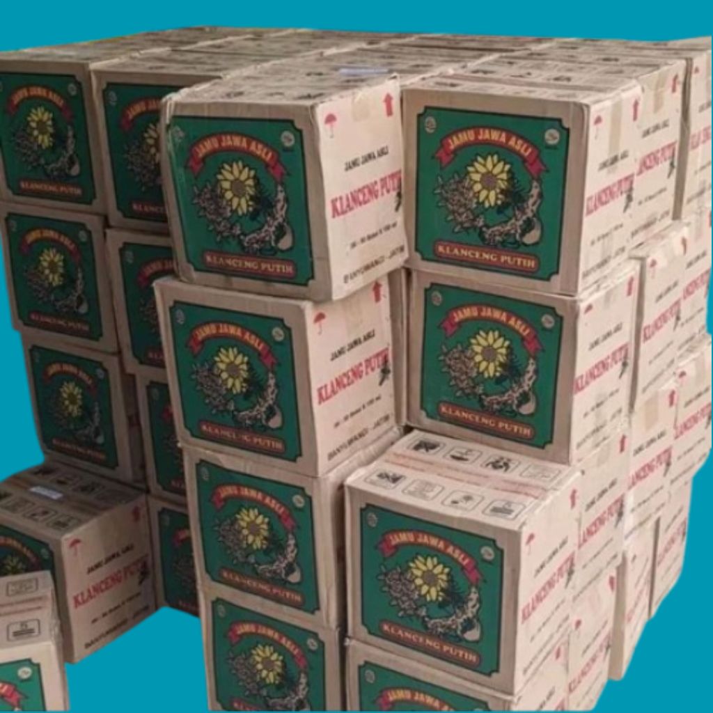 

Jamu KLANCENG PUTIH 600ml botol plastik 1 dus isi 12 botol