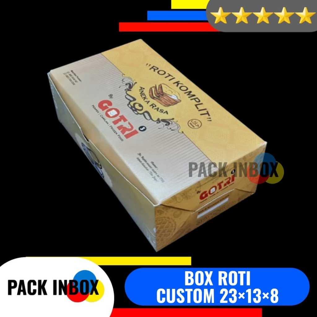 BOX ROTI CUSTOM DESAIN 23x13x8 BOX ROTI BROWNIES CUSTOM DESAIN 23×13×8