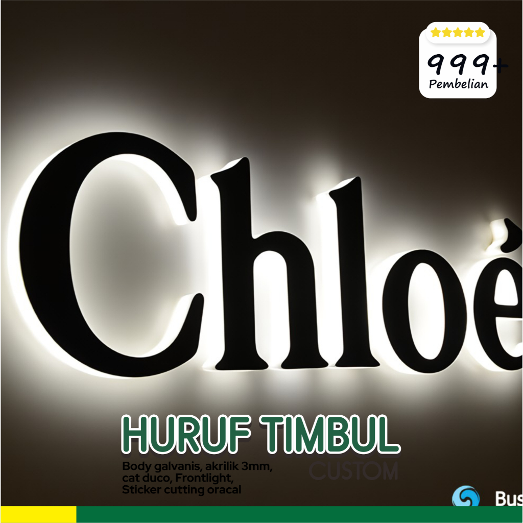 Huruf Timbul Galvanis LED