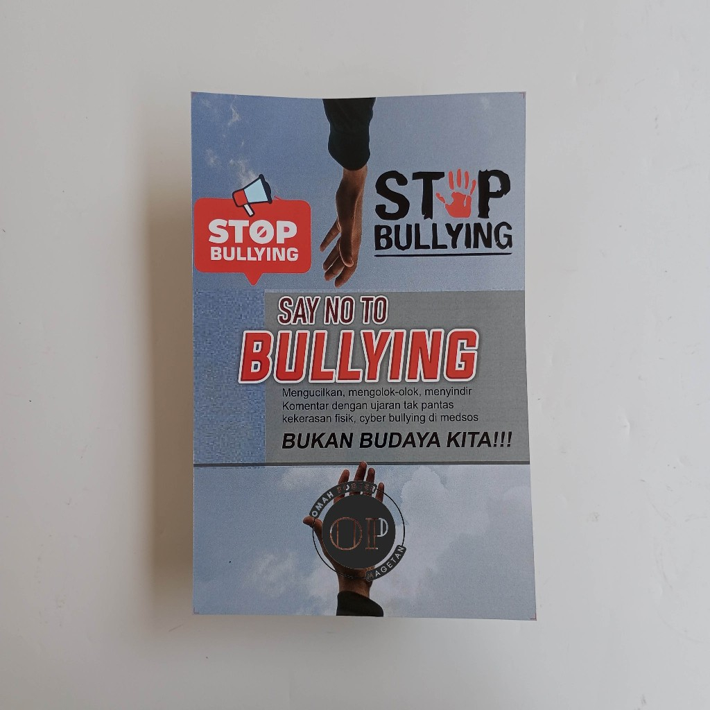 Stiker Stop Bullying - Say No To Bullying - Perundungan Sekolah