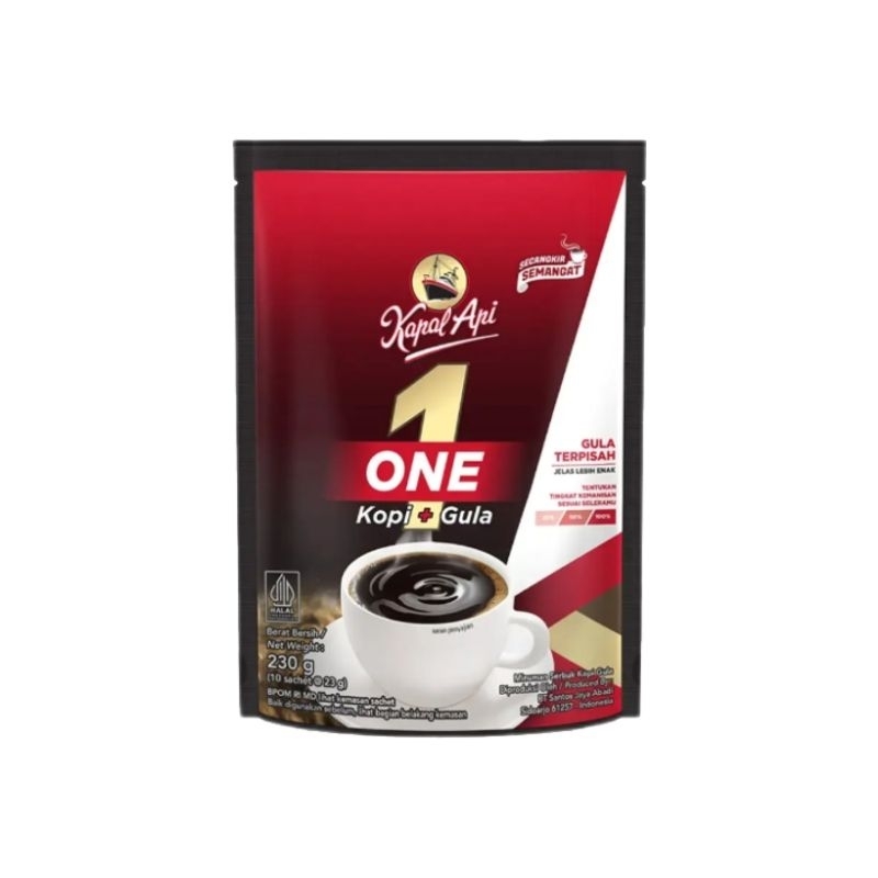 

Kapal Api Kopi One + Gula Terpisah 10X23G