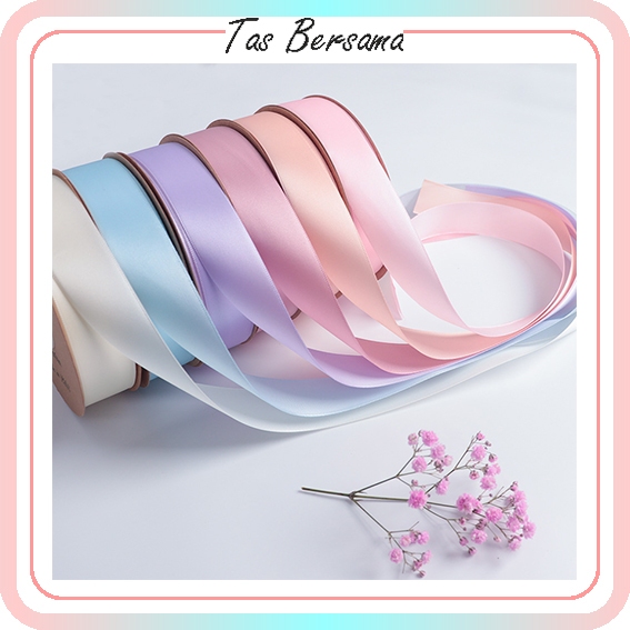 

(ROLL) PITA BUKET BUNGA 2CM SATIN PITA KADO BUNGKUSAN BUNGA WATERPROOF PT01