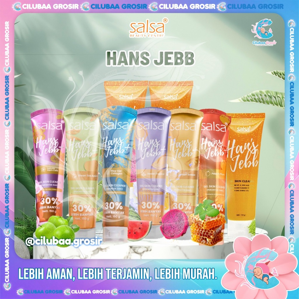 Salsa Hans Jebb / Spa Gel Penghilang  / Gel Skin / Lulur Tanpa Bilas 110gr