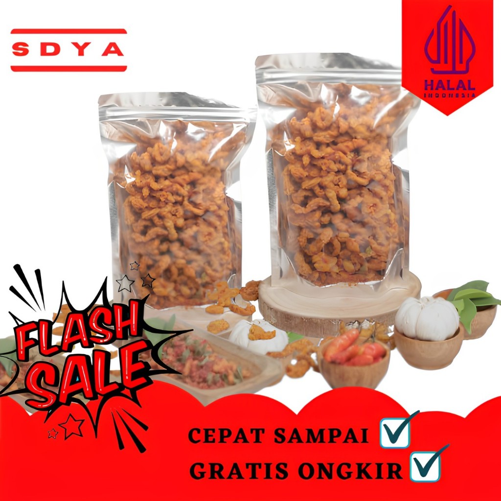 

Keripik Usus Crispy Pedas Daun Jeruk 1/2kg