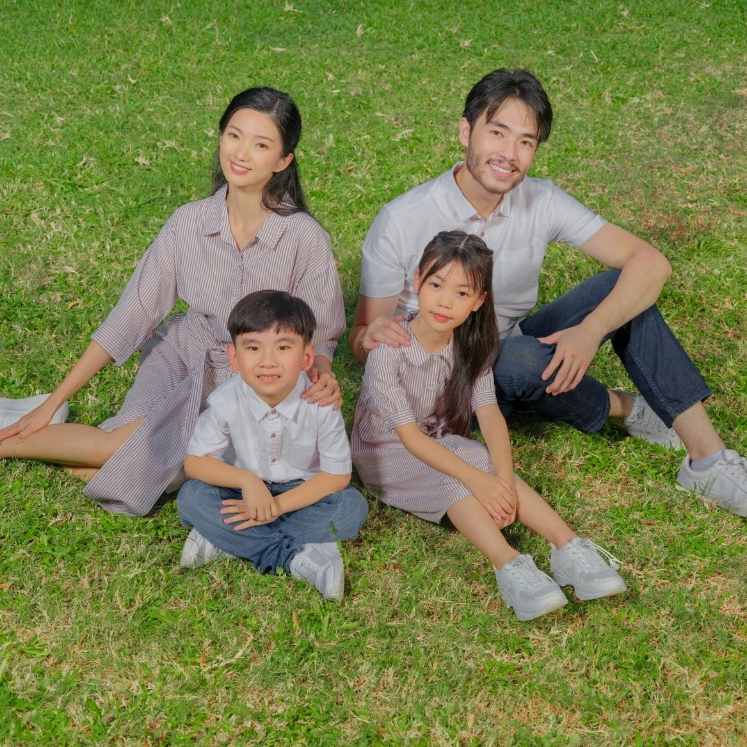 X EIGHT Helmer Shirt Couple Family - baju couple keluarga