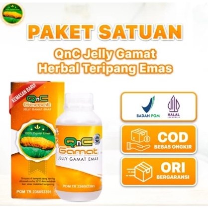 QnC Jelly Gamat Emas Asli 100% Original Dari Ekstrak Teripang Emas Pilihan Bukan Gsc Jely Gammat, Je