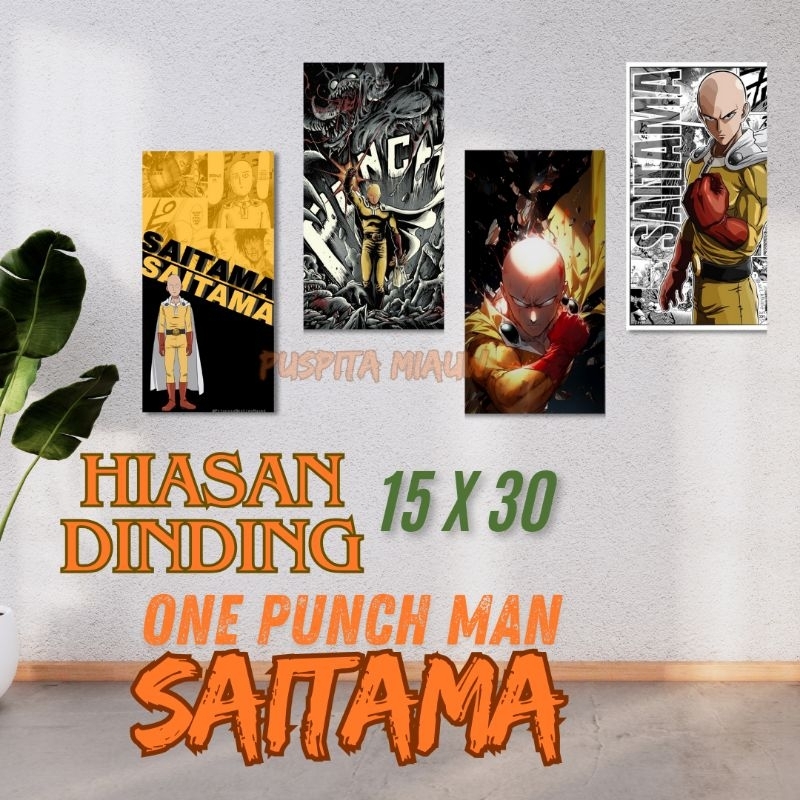 SAITAMA HIASAN DINDING AESTHETIC ONE PUNCH MAN 15X30