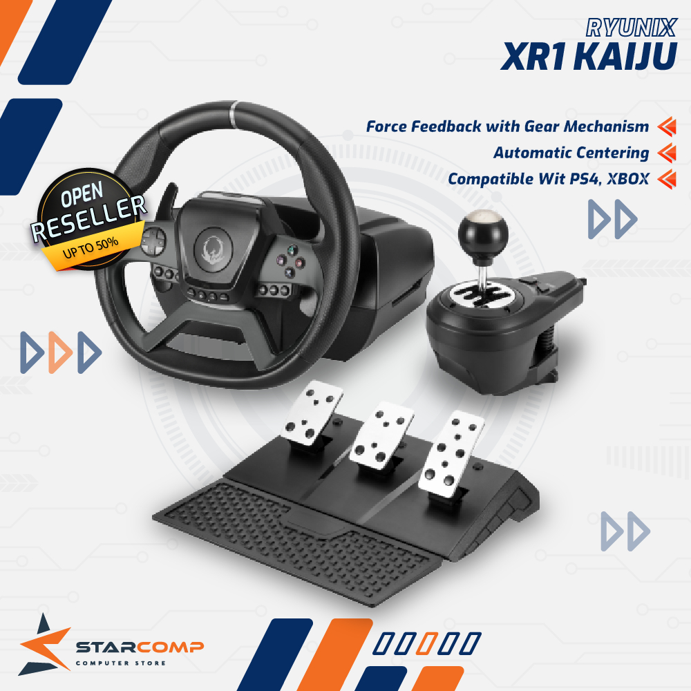 Sades Ryunix Kaiju Force Feedback Racing Wheel XR1 Setir Stir
