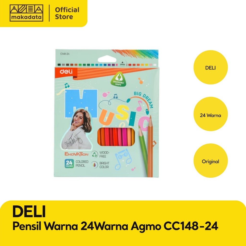 

PENSIL WARNA/ COLOUR PENCIL DELI AGMO 24 WARNA MURAH