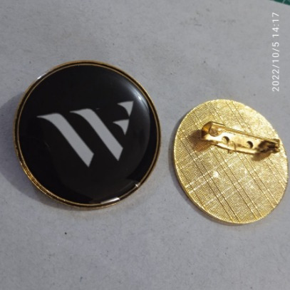 Pin Kuningan Custom Pin Lingkaran 3cm - Pin Peniti Resin custom logo