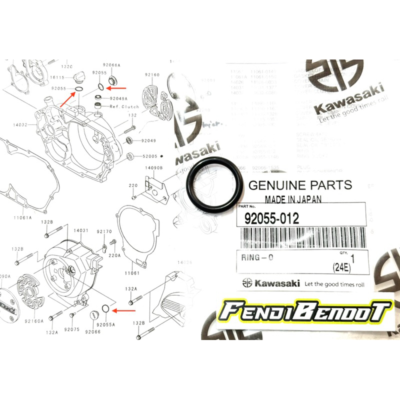 O RING SEAL SIL ORING TUTUP OLI MESIN TUTUP KOIN BAK BLOK MAGNET DAN KOPLING NINJA R SS RR ORIGINAL 