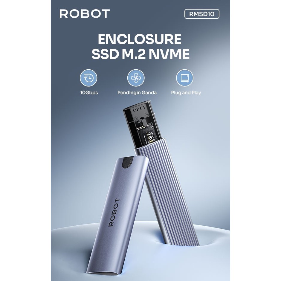 Robot RMSD10 Enclosure NVMe M.2 10Gbps Casing NVME SSD Enclosure