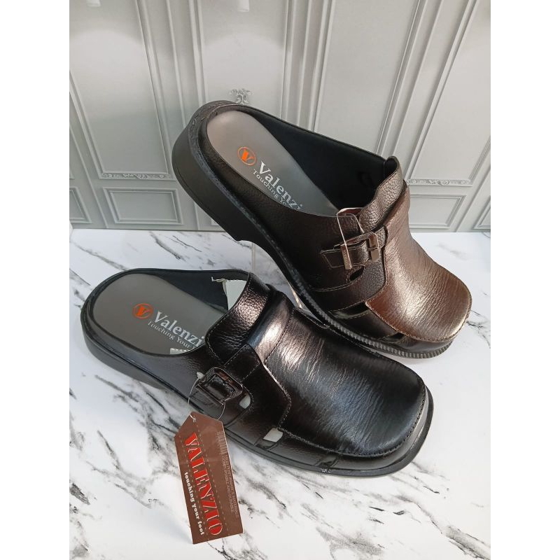 BR -  370 | sendal sepatu kulit | Bustong kulit | Sendal Pria | bustong pria | bustong Valenzio