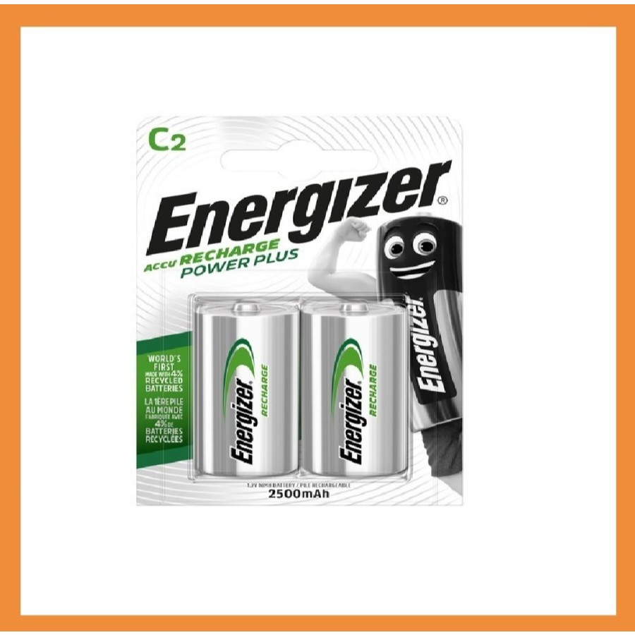Energizer Power Plus C2 HR14 2500mAh Rechargeable Batteries size C