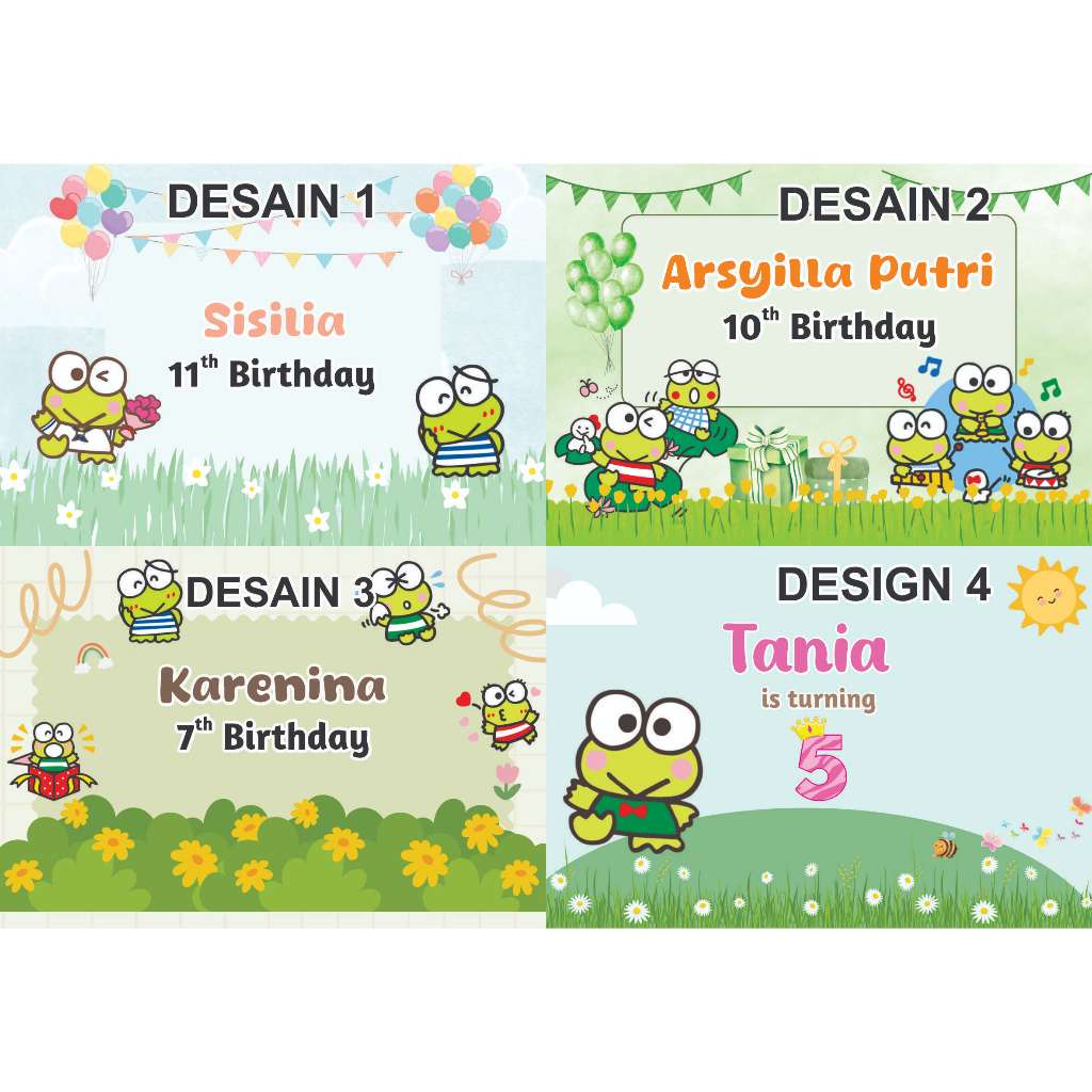 

STIKER LABEL ULTAH GOODYBAG BENTO MOTIF KEROPPI
