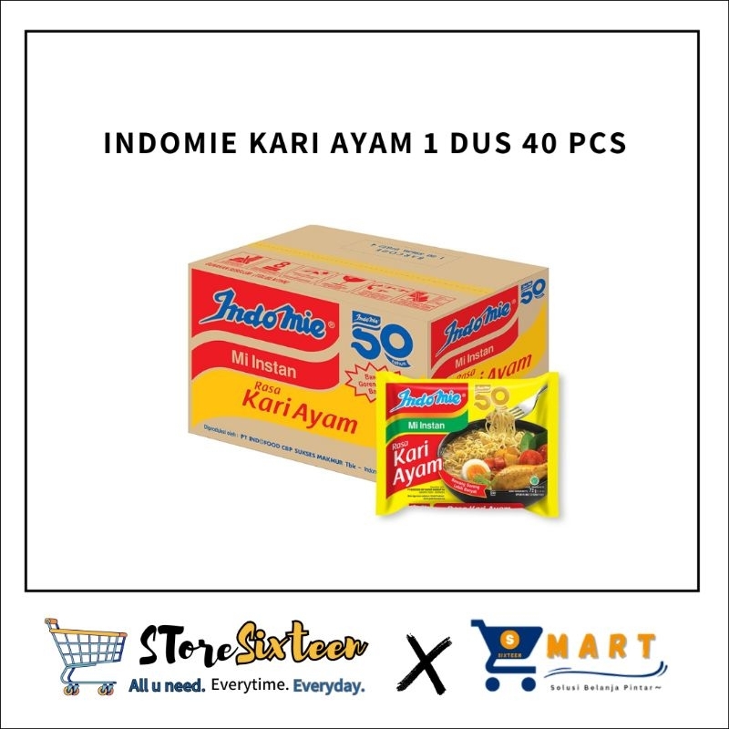 

Indomie Rasa Kari Ayam 1 Dus 1 Karton 40 Pcs