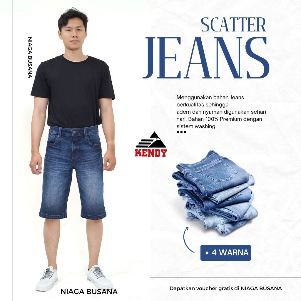 Celana Pendek Scater Jeans Merk Kendy Original