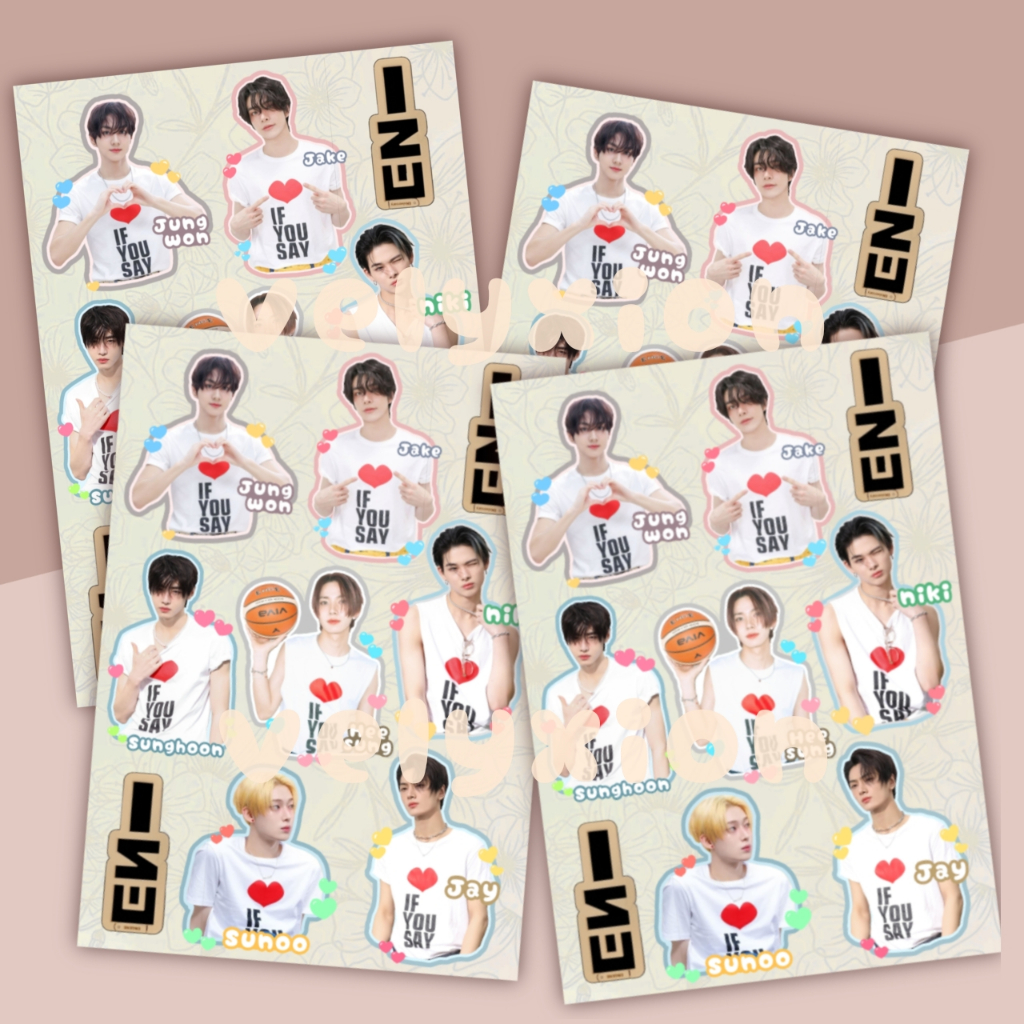 sticker ENHYPEN Fanart stiker deco sticker jake jungwon sunghoon jay sunoo heesung niki stiker journ
