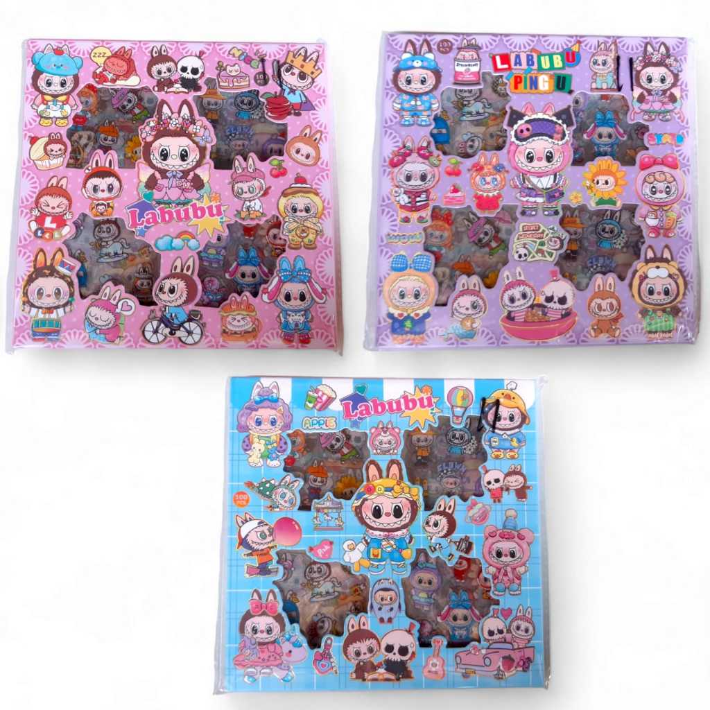 

100 PCS STIKER LABUBU ANTI AIR / STIKER LABUBU BOX ISI 100PCS / STIKER LABUBU/ STIKER LABUBU BOX