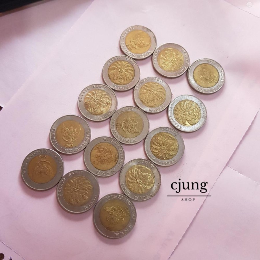 KOIN 1000 RUPIAH KELAPA SAWIT tahun campur / mahar seserahan uang kuno logam