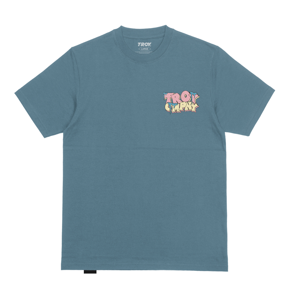 Troy Company Tshirt Mineral Blue Duck Bathtub - Kaos Lengan Pendek Kaos Biru Mineral MTD 2761