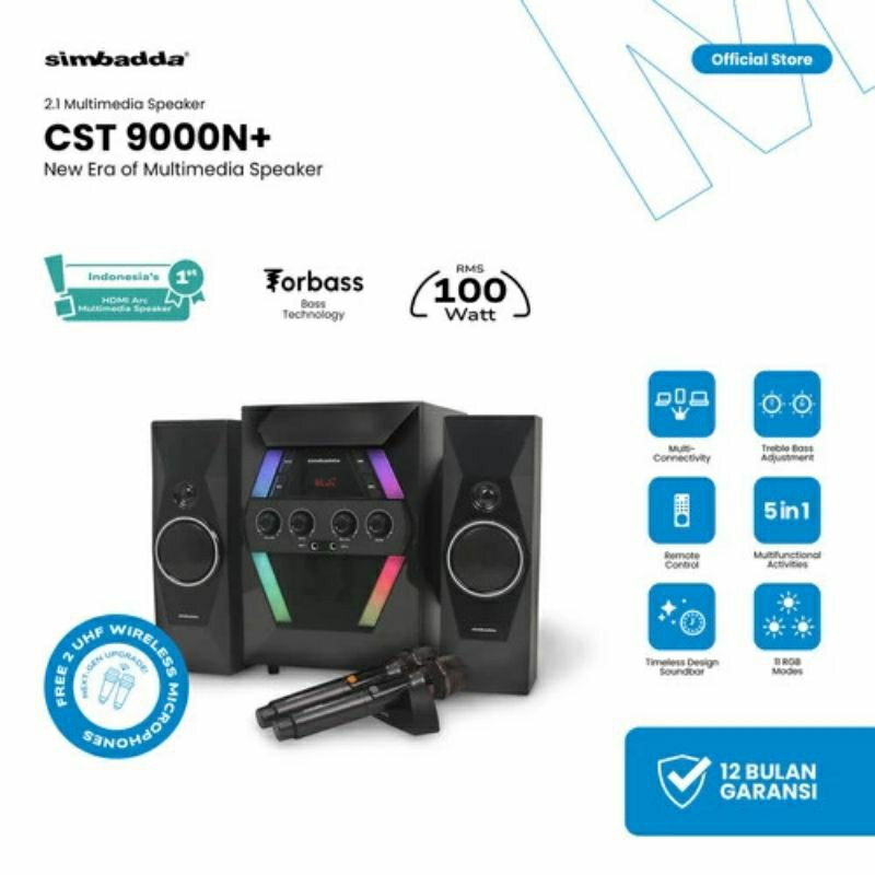 simbadda cst 9000N+ speaker bluetooth 2.1 multimedia super bass