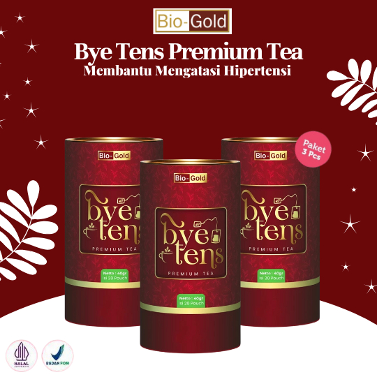 

BIO GOLD TEA BYE TENS 3 PCS Teh Celup Premium Membantu Menstabilkan Tekanan Darah Tinggi-20 Tea Bags