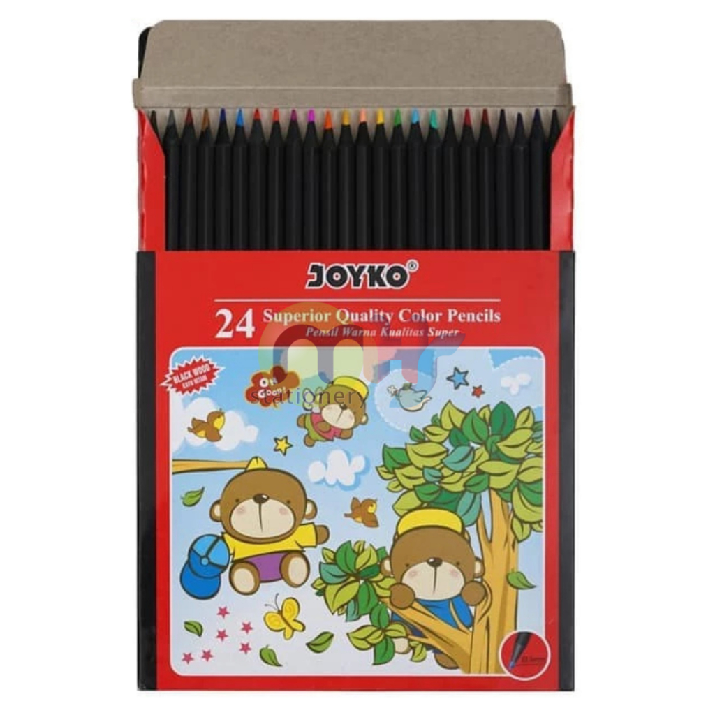 

Color Pencil Pensil Warna CP-2 1 Set Isi 24 Warna Black Wood Kayu Hitam Kualitas Super