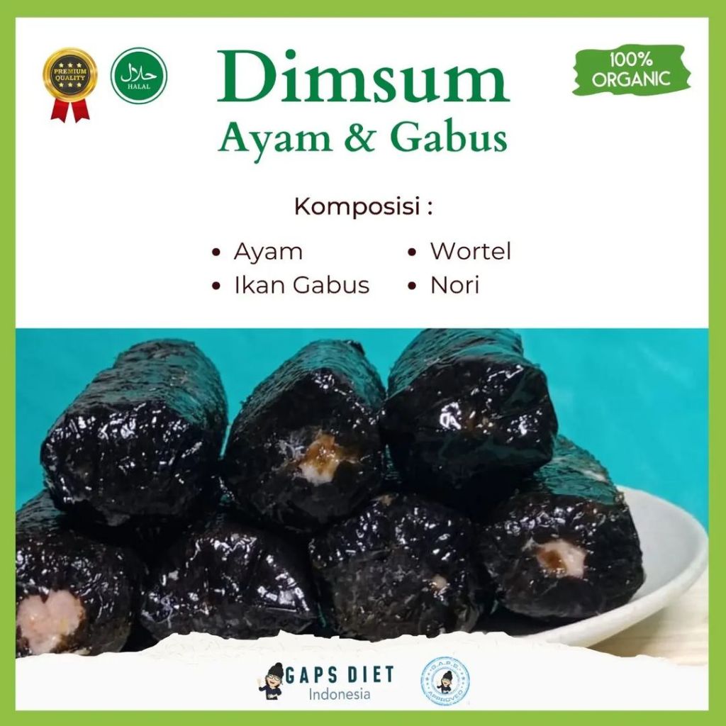 

Gaps approved dimsum ikan gabus dan ayam organic