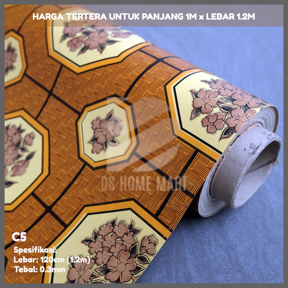 C5 - PER METER Karpet Lantai Tikar Plastik Vinyl METERAN dengan Lebar 1.2m