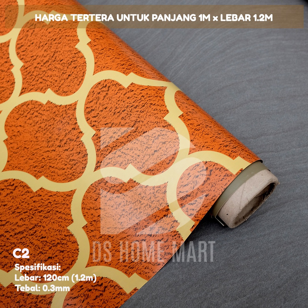 C2 - Karpet Lantai Tikar Plastik Vinyl METERAN dengan Lebar 1.2m