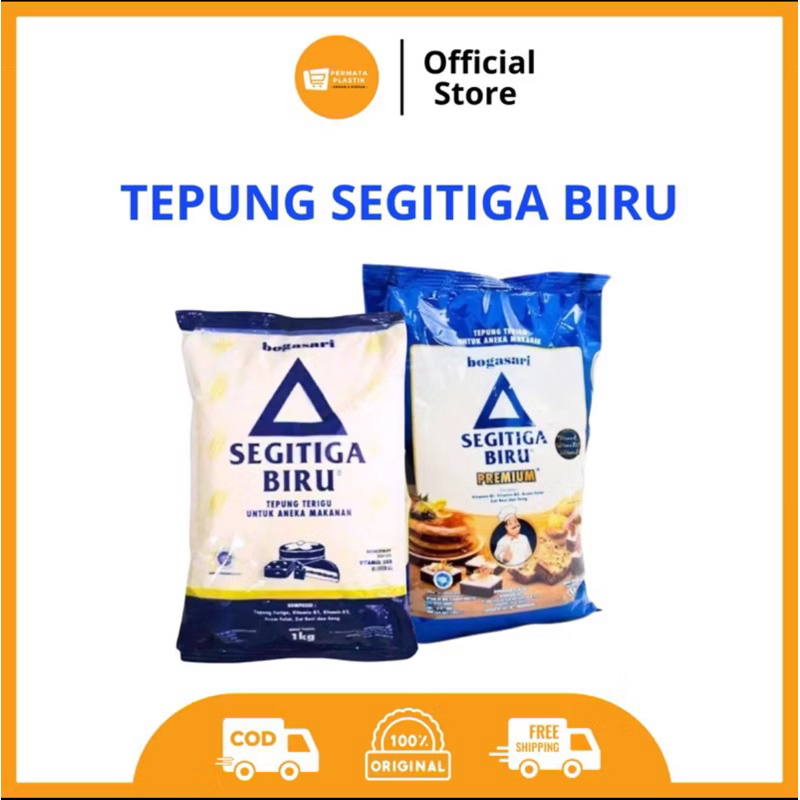 

Tepung Terigu Segitiga Biru Protein Sedang kemasan 1kg